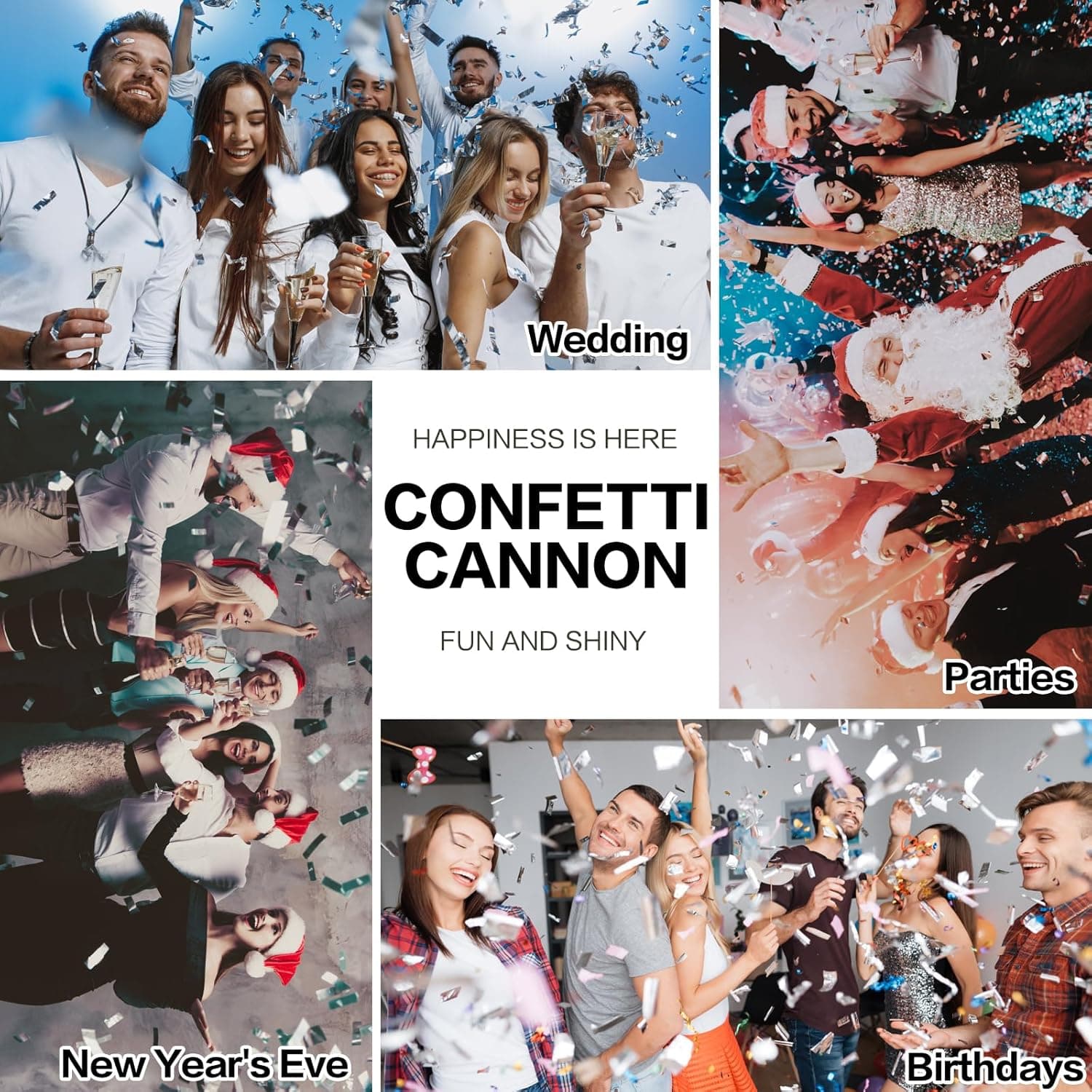 12Pack Confetti Cannon Sliver (12")