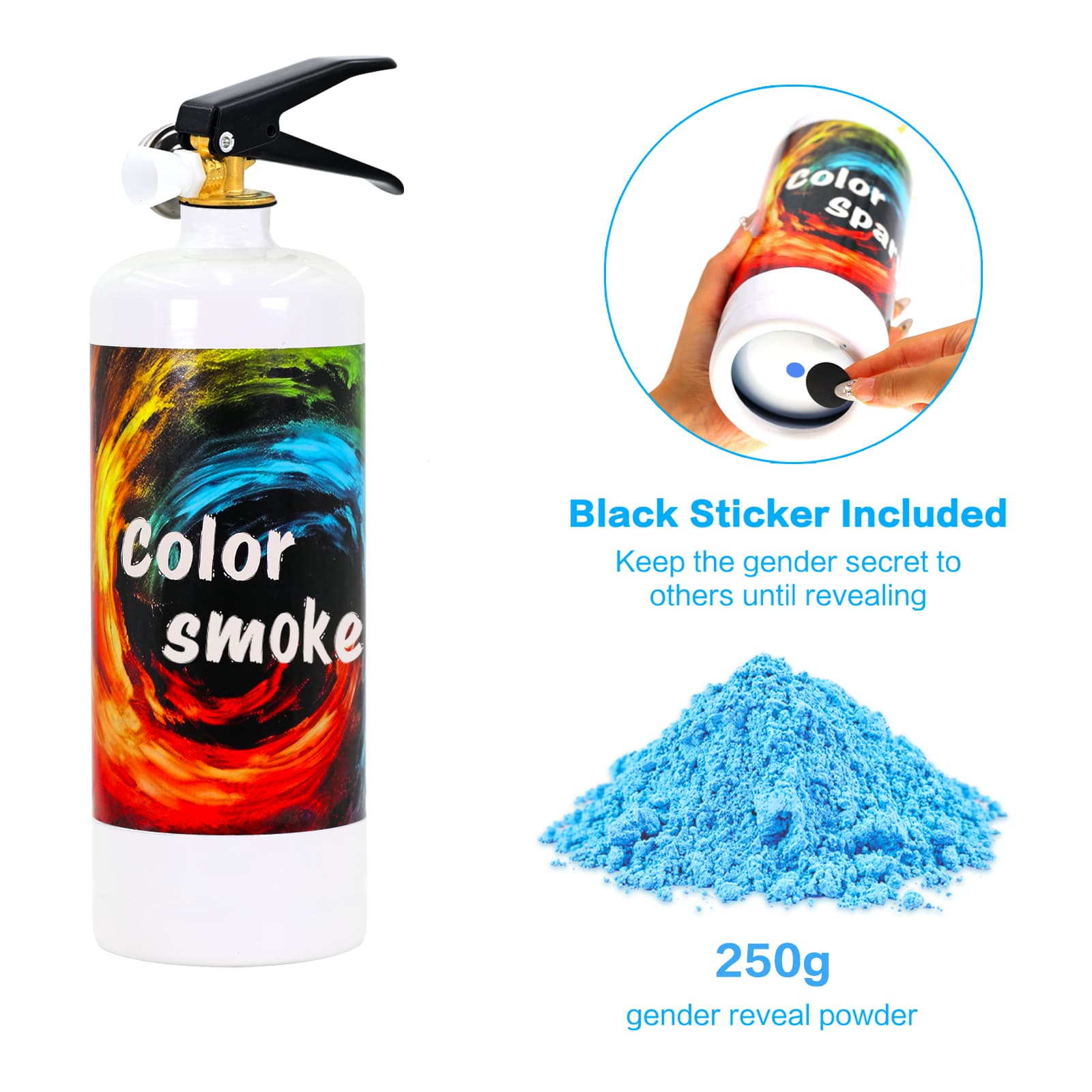 2 Pack Gender Reveal Fire Extinguisher (250g)