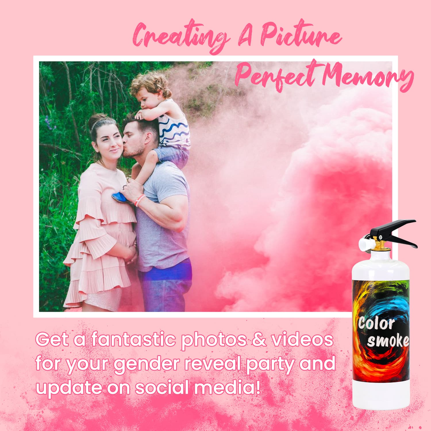 Gender Reveal Fire Extinguisher Large 2 Pack (500g)