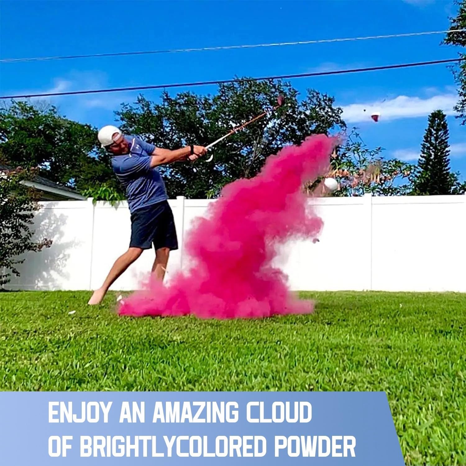 Gender Reveal Golf Balls Exploding Golf Ball-2Pink&2Wooden Tees per Pack-Girl or Boy