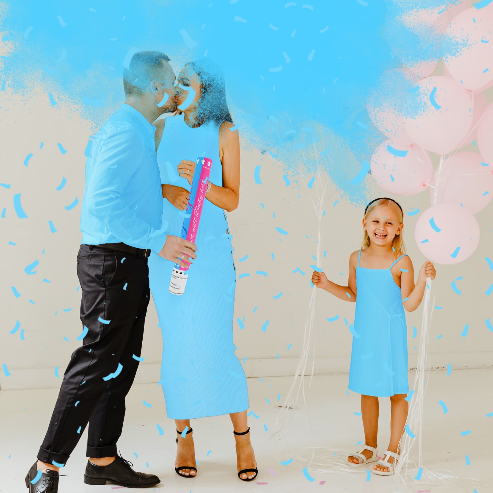 Gender Reveal  Confetti Powder Cannon Set 4 (12")