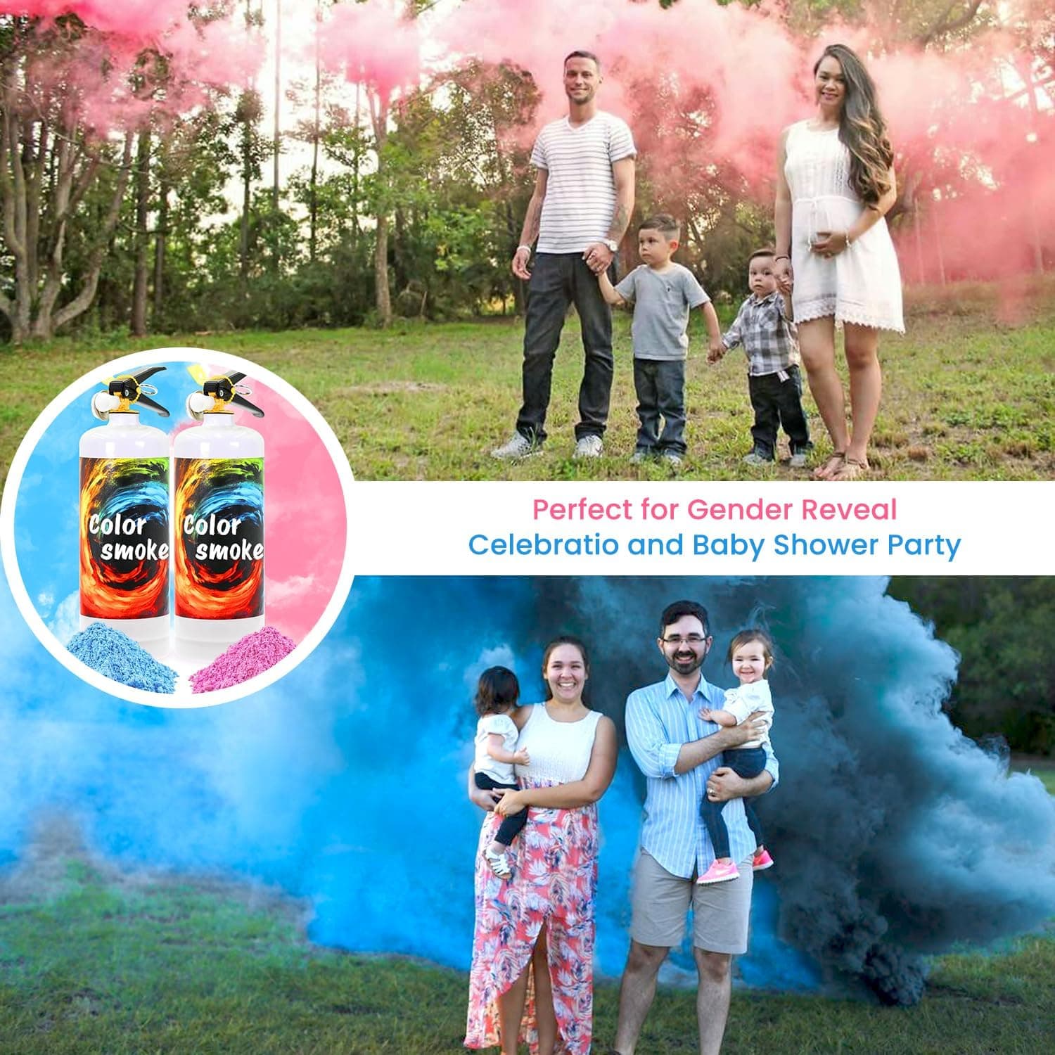 Gender Reveal Fire Extinguisher Large 2 Pack (500g)