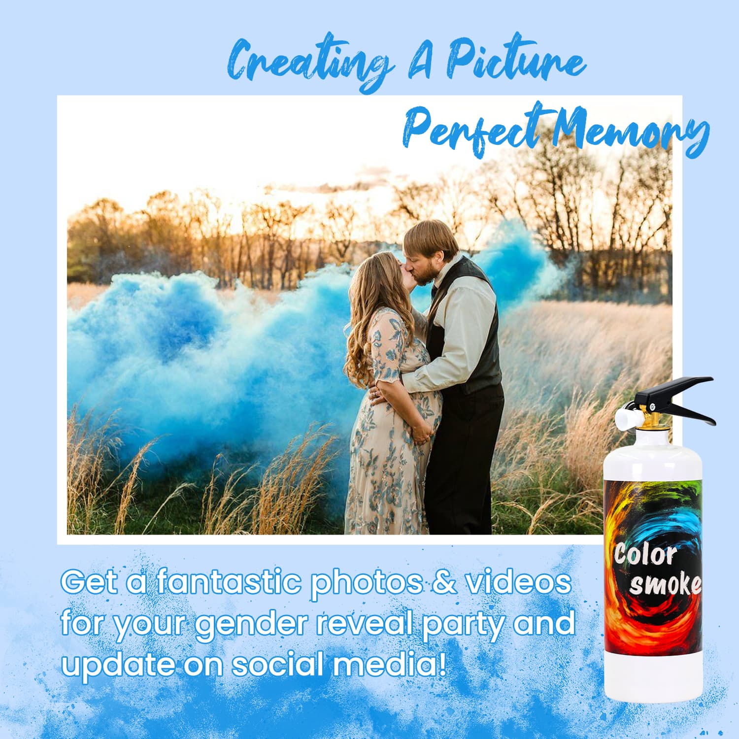 Gender Reveal Fire Extinguisher Large 2 Pack (500g)