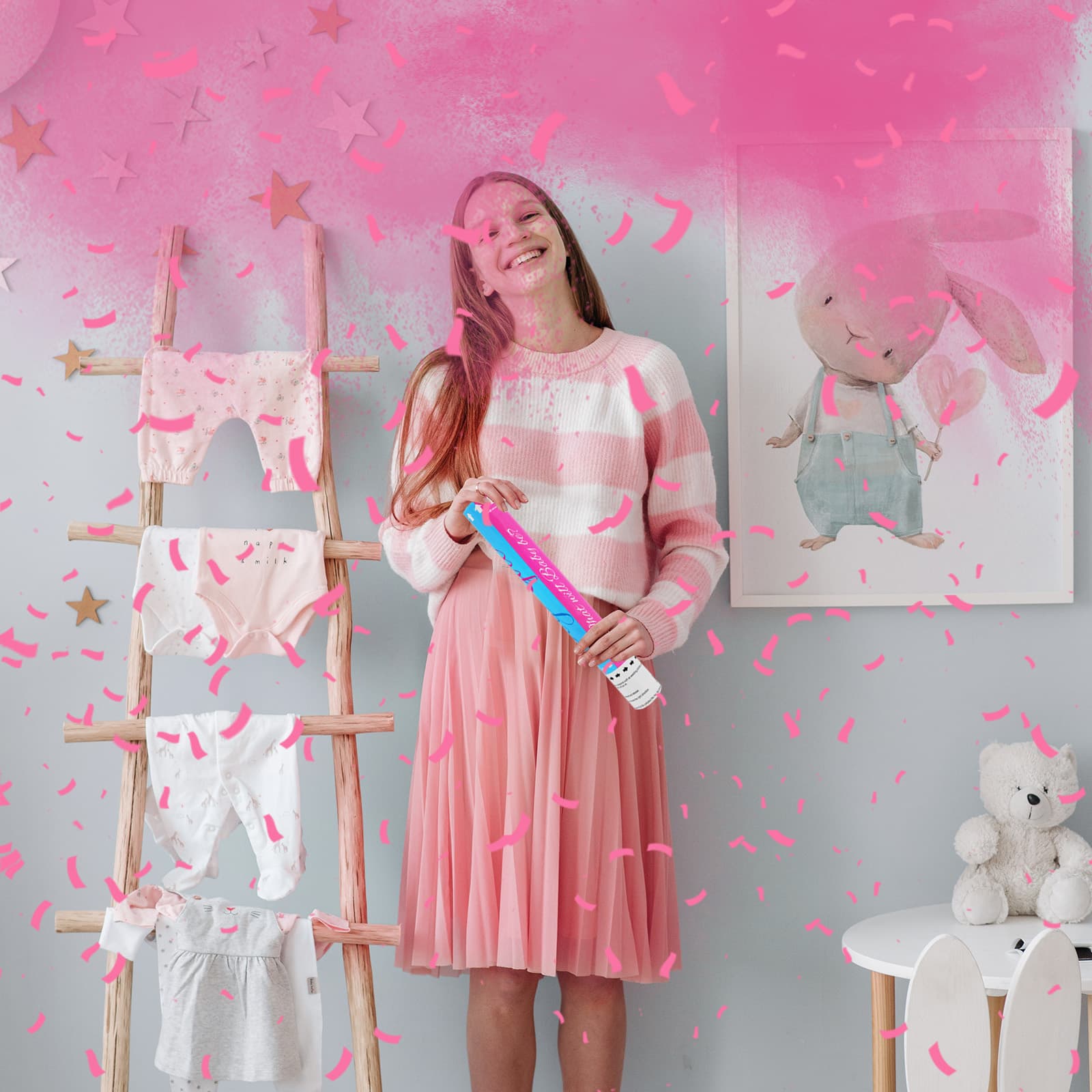 Gender Reveal  Confetti Powder Cannon Set 4 (12")