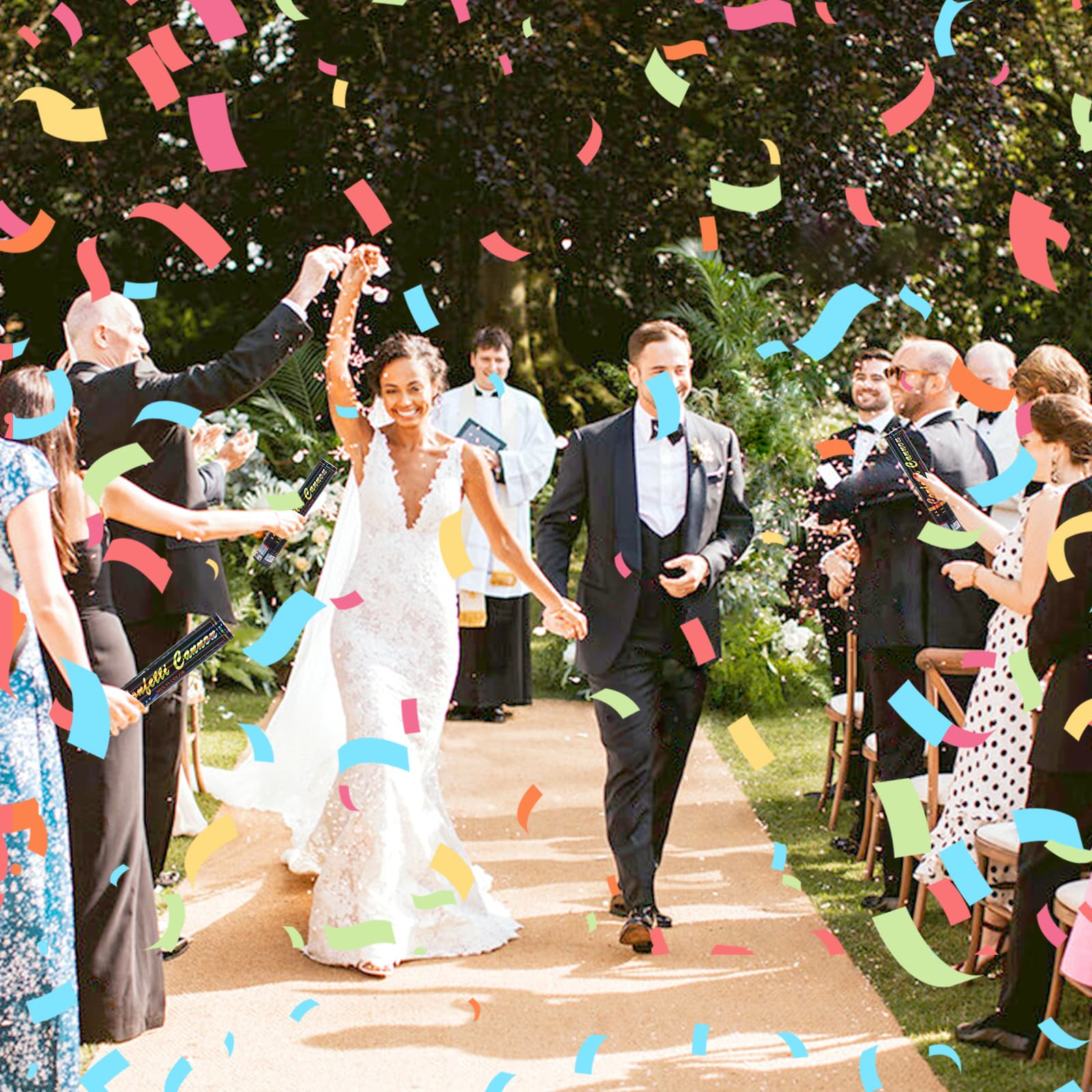 Confetti Cannon 6Pack Multicolor (12")